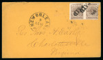 Stamp of United States » Confederate States Confederate States 1861-64, group of six fine covers and three stamps