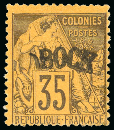 Stamp of Large Lots and Collections French Colonies - French Somali Coast: Obock 1892-4 with comprehensive range of the overprints etc.