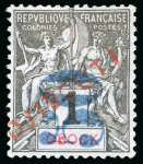 Stamp of Large Lots and Collections French Colonies - French Somali Coast: Obock 1892-4 with comprehensive range of the overprints etc.