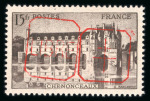 Stamp of France » Libération Mornant (Rhône): 25 francs Chenonceaux, Mayer n°17C