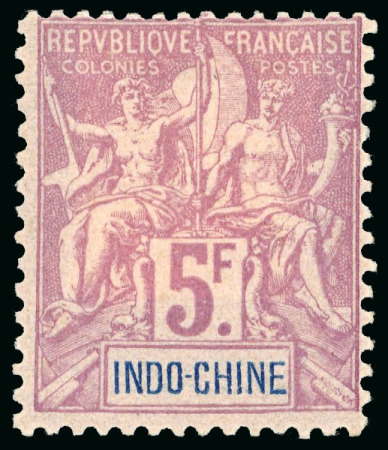 Stamp of Large Lots and Collections French Colonies - Indo-China: 1886 Cochin-China (4), 1888 Annan and Tongking (5), Indochina