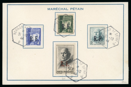 Stamp of France » Libération Neuilly sur Seine (Seine): Type Pétain, Mayer n°1/12-19A/19C-