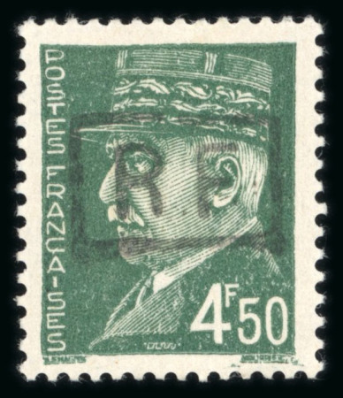 Stamp of France » Libération Poitiers (Vienne): Type Pétain , 4F50 vert typographie,