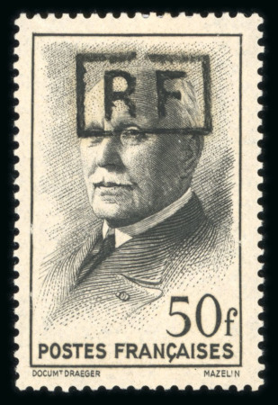 Stamp of France » Libération Poitiers (Vienne): Type Pétain , 50 francs Noir, Mayer