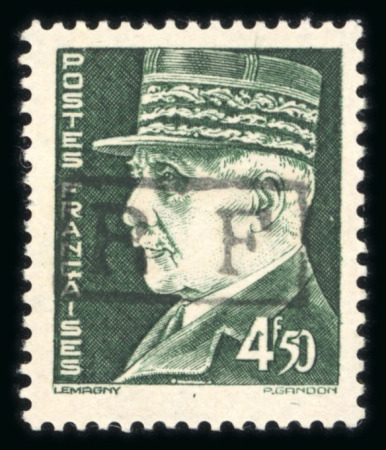 Stamp of France » Libération Poitiers (Vienne): Type Pétain, 4F50 vert gravé, Mayer