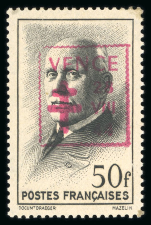 Stamp of France » Libération Vence (Alpes Maritime): Type Pétain, Mayer n°1/22-28
