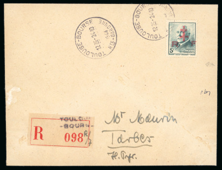 Stamp of France » Libération Toulouse (Haute-Garonne): Type Pétain, 5 francs bleu