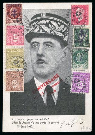 Stamp of France » Libération Toulouse (Haute-Garonne): Carte à l'effigie du général