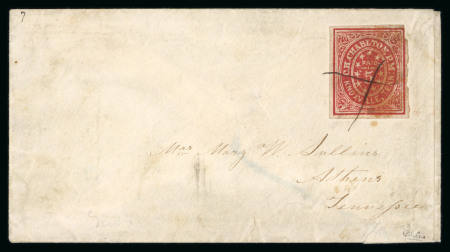 Stamp of United States » Confederate States » Postmasters' Provisionals Confederate postmaster provisionals 1861 Knoxville, TN, 5c carmine on grayish laid paper