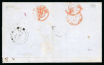 Stamp of Great Britain » British Post Offices Abroad » Crown Circle Handstamps Uruguay - Montevideo: 1857 (Jul 5) wrapper from Montevideo to Spain with very fine "PAID / AT / MONTEVIDEO" crown circle hs
