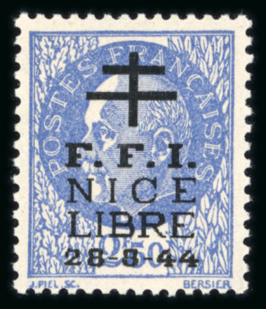 Stamp of France » Libération Nice (Alpes Maritimes): Types Mercure, Pétain, série