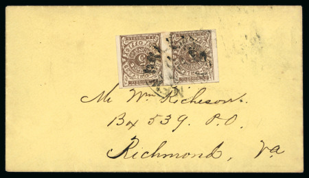 Stamp of United States » Confederate States » Postmasters' Provisionals US Confederate postmaster’s provisionals, New Orleans 5c brown a very fine pair