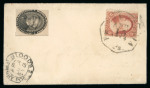 Stamp of United States » Carrier Issues US local post stamps and carriers 1846-60, a very interesting lot of seventeen letters