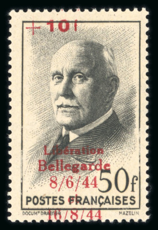 Stamp of France » Libération Bellegarde (Ain): Type Pétain, Mayer n°6ab *, surcharge