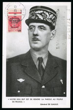 Stamp of France » Libération Bellegarde (Ain): Type Pétain sur 2 cartes postales