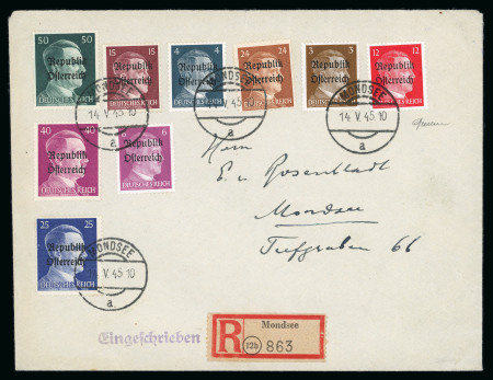 Stamp of Austria » Local Issues 1945 Austria local issues Mondsee cpl. on 2 covers