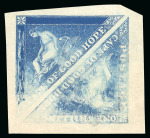Stamp of South Africa » Cape of Good Hope 1s reprinted plate proof pair from the defaced plate (done in the early 20th Century) in blue on wove paper,