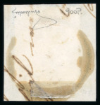 Stamp of Romania » Austrian Levant Post Offices 1850 Austria Romania FELDPOST 4 3Kr fragment