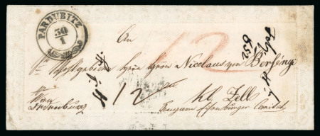 Stamp of Austria » Bohemia (Böhmen) 1852, AUSTRIA BOHEMIA CZECH LANDS Pardubitz decorated envelope