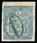 Stamp of Indian States » Jind 1874 8a slate-blue used, good to large margins