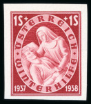 Stamp of Austria » 1st. Republic 1937 Austria winterhelp cpl. IMPERFORATE set, MNH