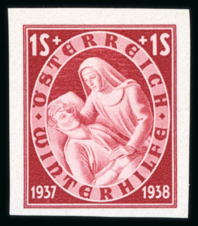 Stamp of Austria » 1st. Republic 1937 Austria winterhelp cpl. IMPERFORATE set, MNH