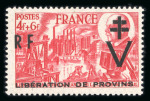 Stamp of France » Libération Provins (Seine et Marne): Effigie Pétain sur Y&T n°607/608,