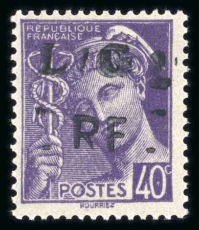 Stamp of France » Libération Ligueil (Indre et Loire): Types Mercure, Pétain, série
