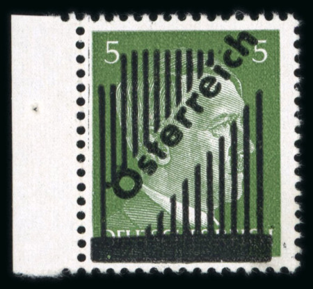 Stamp of Austria » 1945 Provisionals 1945 Austria Vienna provisionals 5Pf ribbed gum with 15/14 grid lines from pos.41