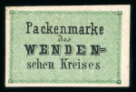 Stamp of Russia » Wenden 1863-66 (4k) "Packenmarke" blue-green and black, unused