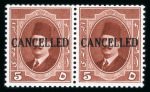 Stamp of Egypt » 1922-1936 King Fouad I Definitives » Issued Stamps 1927 King Fouad first portrait issue, 5m red-brown, with "CANCELLED" on face,