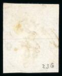 Stamp of Switzerland / Schweiz » Sitzende Helvetia Ungezähnt 1854-62 Strubel, 3 weissrandige Marken mit schönen Entwertungen