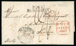 Stamp of Great Britain » Postal History » Pre-Adhesive & Stampless 1827 (July 31) entire from Dublin to Tuscany