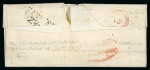Stamp of Austria » Lombardy Venetia Lombardo Venetia Austria Italy letter 10c + 5c giallo limone verdastro boxed ROVIGO