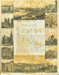 Stamp of Austria » Vienna and Suburbs (Wien und Vorstädte) 1851 Austria Wien folded letter sheet with picture series of Vienna