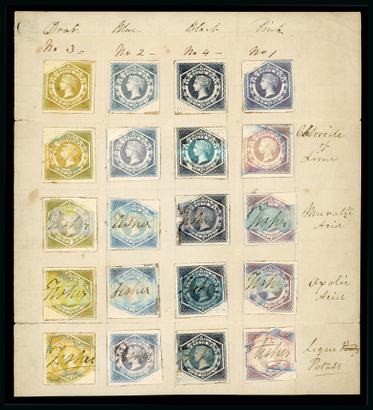 Stamp of Australia » New South Wales 1854-59 New South Wales Perkins Bacon proofs sheet of 20