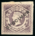 Stamp of Australia » New South Wales 1855, 5d green to 1s pale red, unused with black "SPECIMEN" overprint