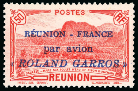 Stamp of Colonies françaises » Réunion 1937, Poste Aérienne Y&T n° 1 surchargé "Réunion -
