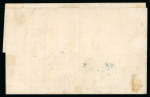 Stamp of Romania » United Principalities 1862-1864 6 Parale cherry-red, on wove paper vertical bisect tied by clear strike of the GALATZ/29.3 cds, on 1863 folded printed matter cover