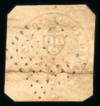 Stamp of India » 1852 Scinde Dawk India 1852 Scinde District 1/2a white, imperforate, stamp has been extensively repaired