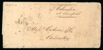 Stamp of India » Postal History London 1828, entire letter datelined 9 June sent to Calcutta, endorsed “p. Columbia”