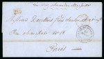 Stamp of India » Foreign Settlements in India » French Indian Settlements 1858 Pondicherry complete folded letter datelined 25 March sent to Paris,