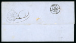 Stamp of India » Foreign Settlements in India » French Indian Settlements 1858 Pondicherry complete folded letter datelined 25 March sent to Paris,