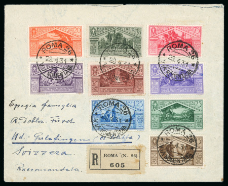 Stamp of Italy » Regno d'Italia 1931 Birth of Virgil complete set on registered letter and 1931 Saint Antonio complete set on registered letter