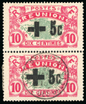 Stamp of Colonies françaises » Réunion 1915-1916,  Croix-Rouge Y&T n° 80 en paire, un timbre