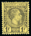 Stamp of Colonies françaises » Monaco 1884, Y&T n° 9 * Prince Charles III, signé Calves.
