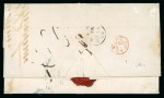 Stamp of Malta 1864 Folded stampless entire from Rio de Janerio, Brazil