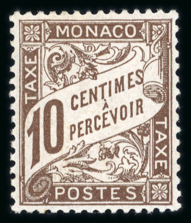 Stamp of Colonies françaises » Monaco 1905, timbre taxe Y&T n° 4 neuf **, cote 1'200€. TB.