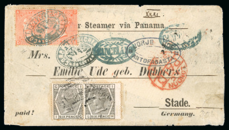 Stamp of Great Britain » British Post Offices Abroad » Bolivia CHIMBA (Bolivia): 1881 Printed envelope from Chimba