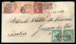 Stamp of Great Britain » British Post Offices Abroad » Peru CALLAO (Peru): 1876 Envelope from Callao to Genoa,
